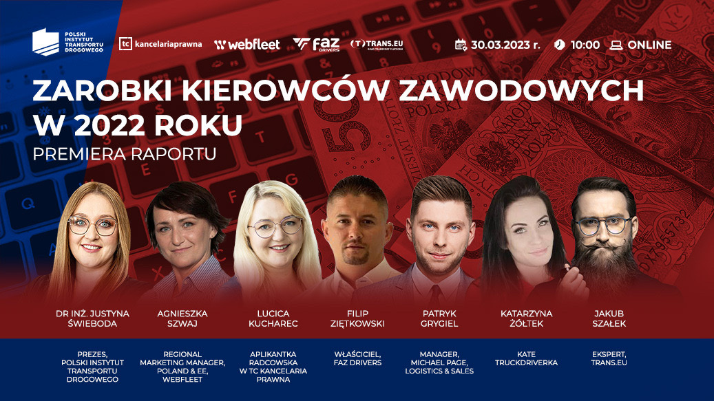 Raport zarobki kierowców – premiera już 30 marca, godz. 10:00
