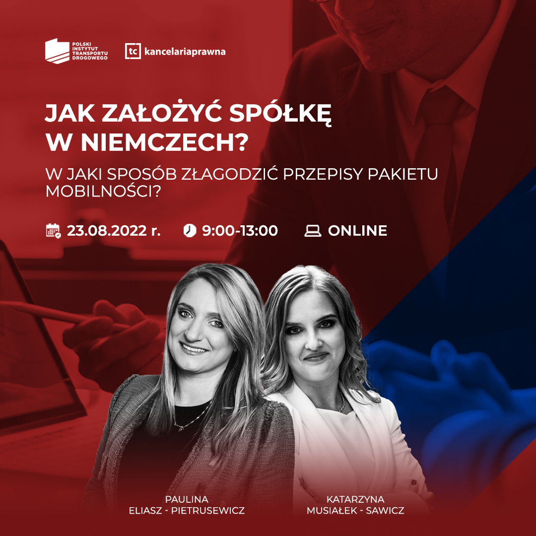 Jak założyć spółkę w Niemczech? Zapraszamy na szkolenie!