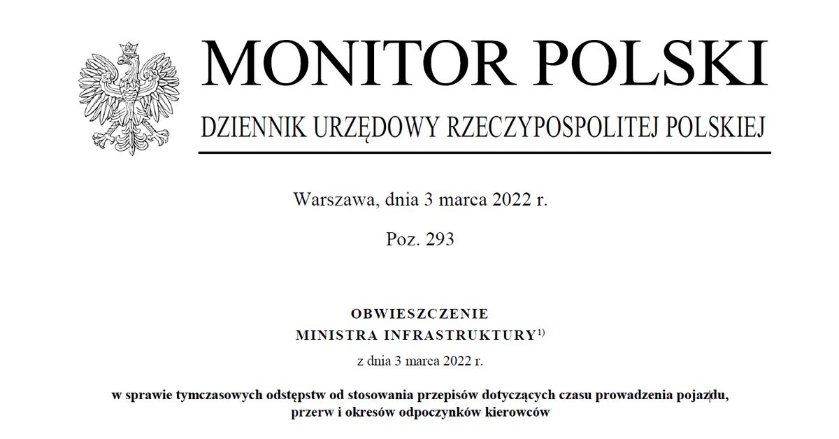 Nadzwyczajne zmiany w transporcie – przegląd