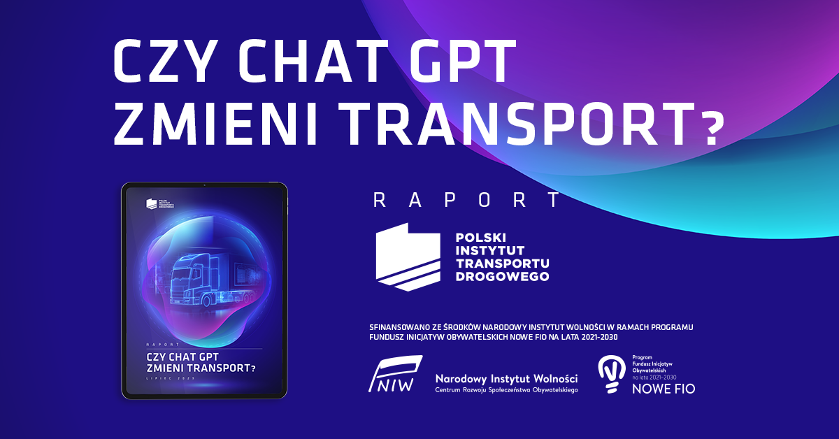 Baner PITD - Raport czy chat GPT zmieni transport
